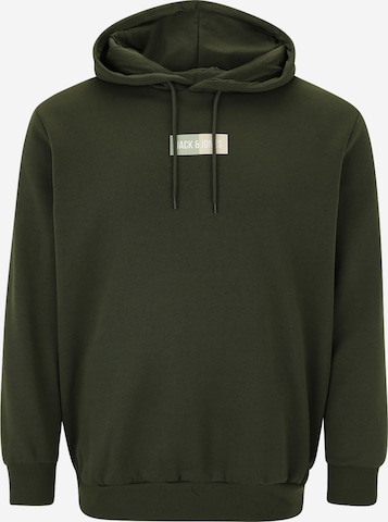 Sweat-shirt 'JJPAN' Jack & Jones Plus en vert : devant