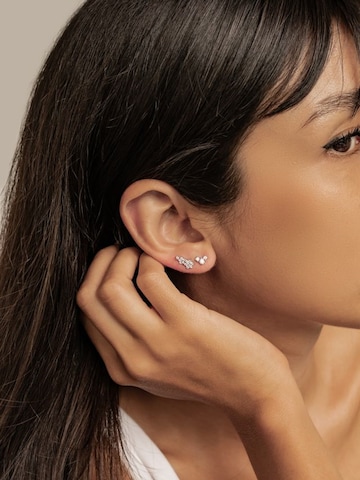 Boucles d'oreilles 'Blooming Flower' Hey Happiness en argent : devant