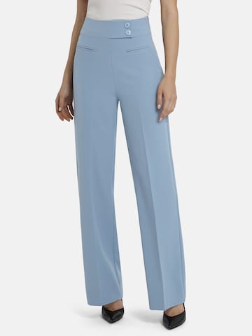 Nicowa Regular Klassische Anzughose 'COREANA' mit Zierknöpfen in Blau