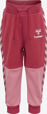 Effilé Pantalon de sport 'Olek' Hummel en rouge : devant