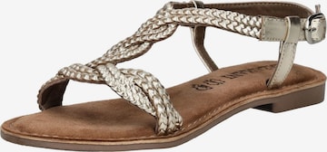 Sandales LAZAMANI en or : devant