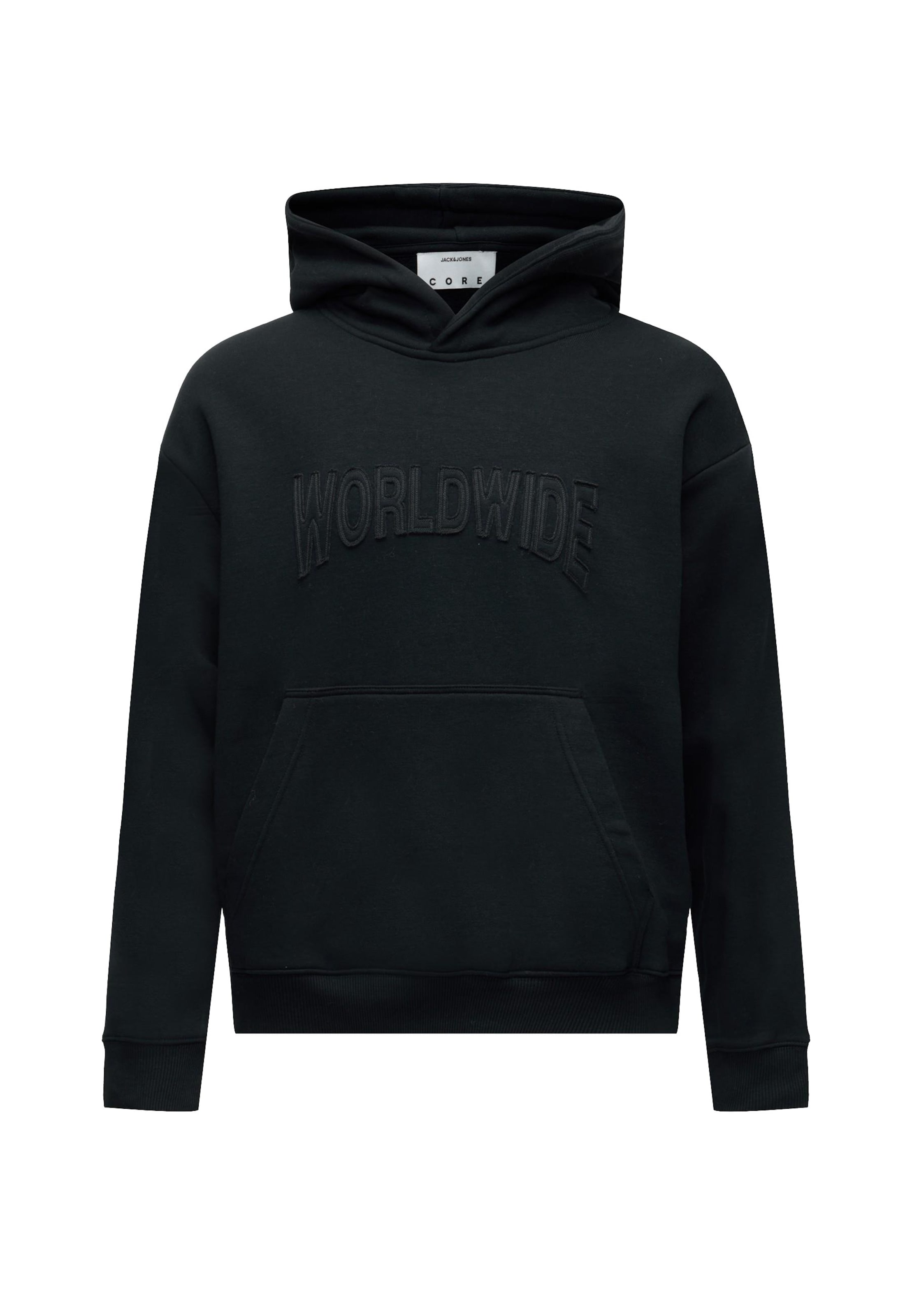 JACK & JONES Μπλούζα φούτερ 'JCOTRACE' σε μαύρο: μπροστά