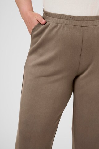 KAFFE CURVE Wide leg Broek 'KCannita' in Beige