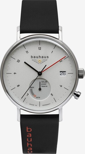 Bauhaus Analoguhr in schwarz / silber / weiß, Produktansicht