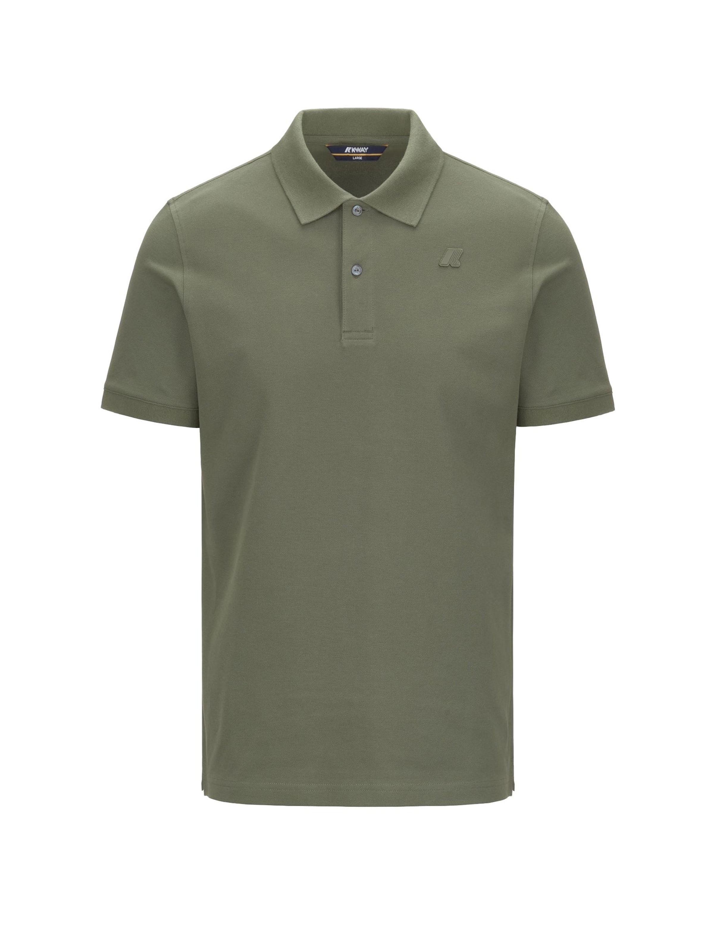K-Way Shirt 'K-WAY AMEDEE PIQUE SLIM T-Shirt e Polo' in Groen: voorkant
