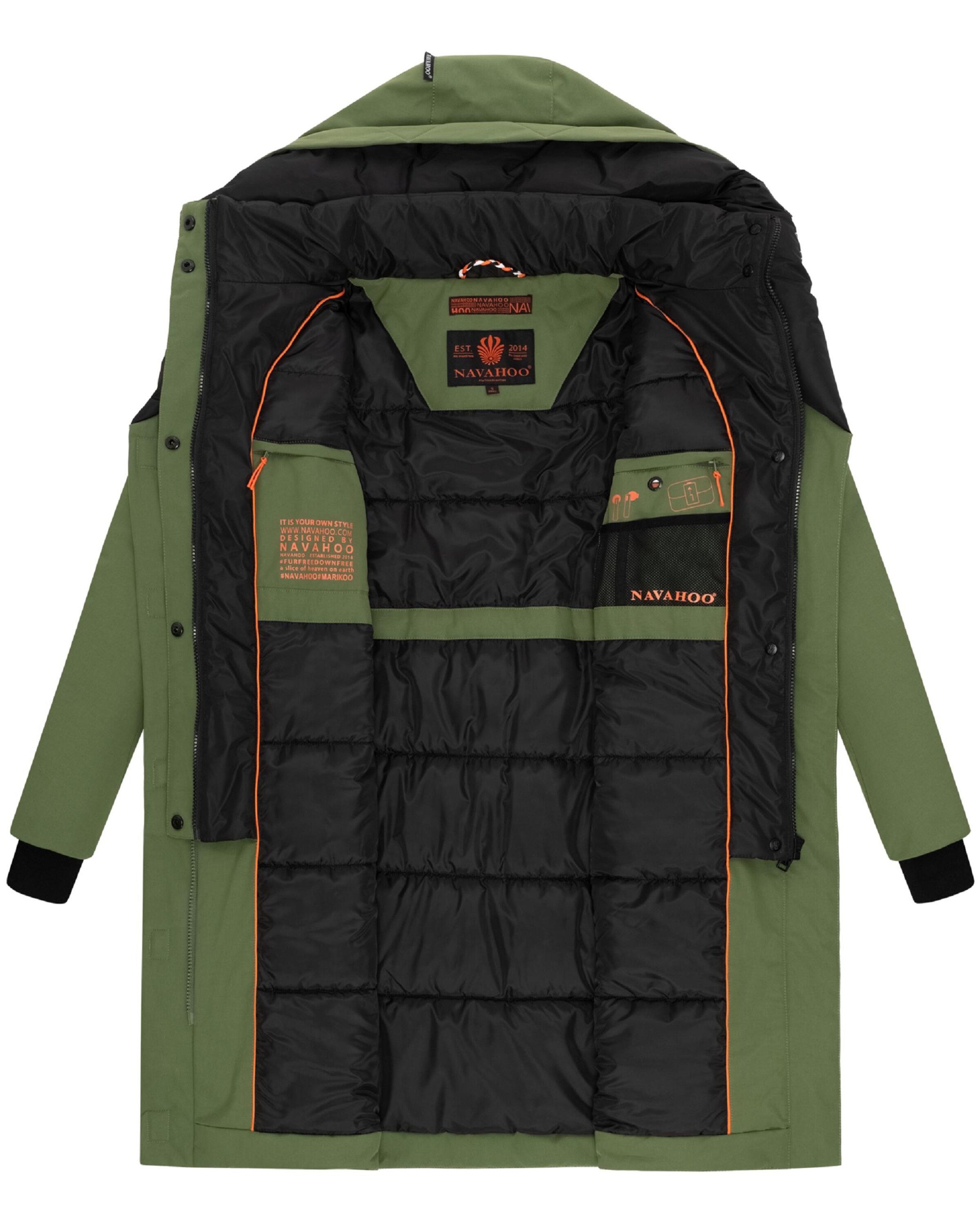 NAVAHOO Wintermantel in Groen