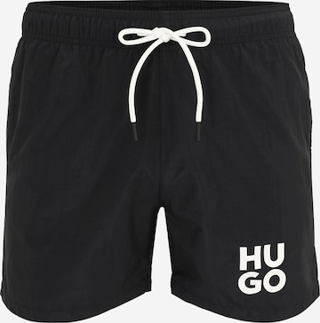 Șorturi de baie 'PAOLO' de la HUGO pe negru: față