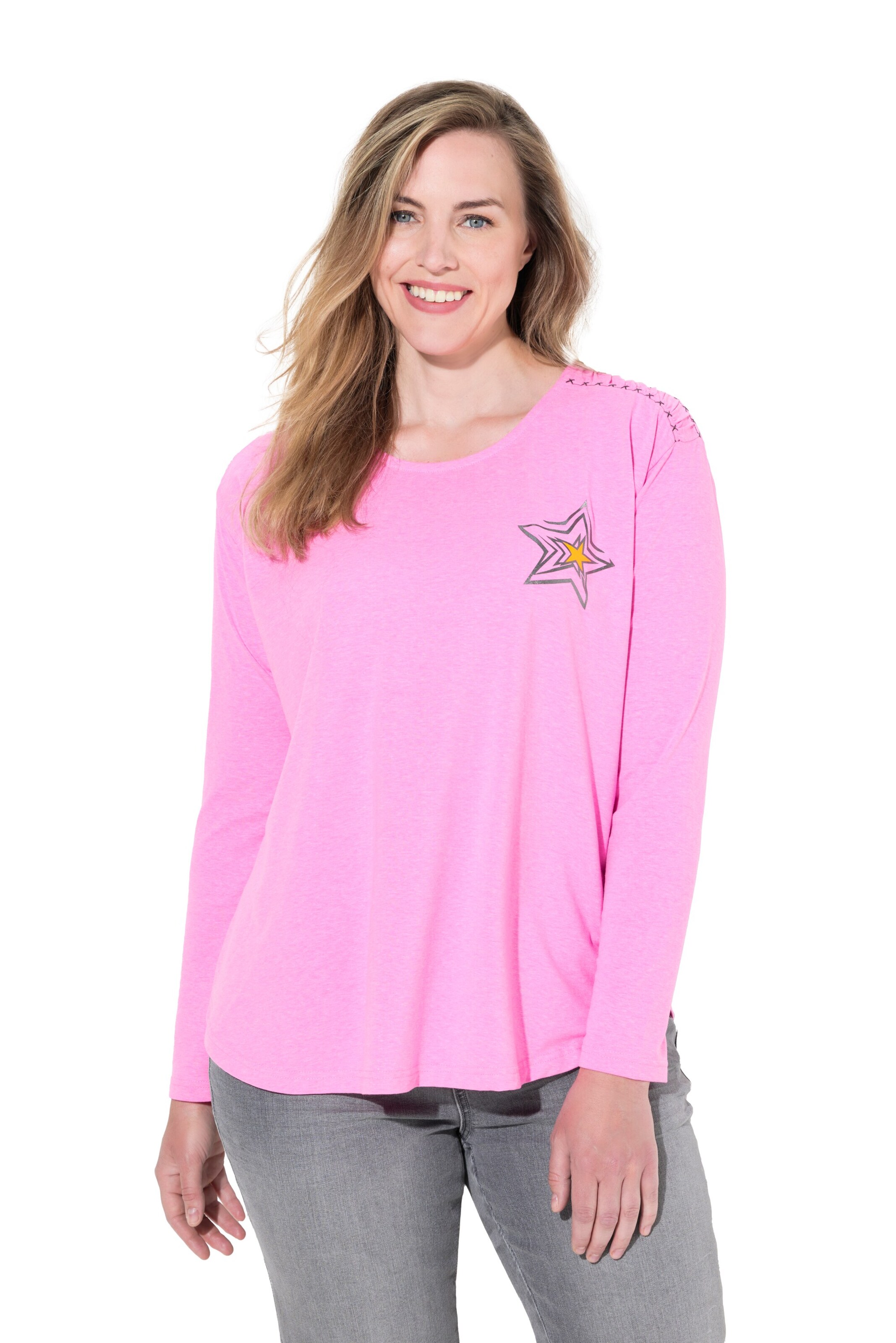 LAURASØN Shirt in Roze: voorkant