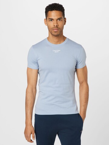 T-Shirt Calvin Klein Jeans en bleu : devant