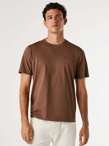 Pepe Jeans Shirt 'JACKO' in Bruin: voorkant