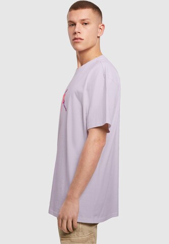 Merchcode T-Shirt 'Tennis Woman Silhouette' in Lila