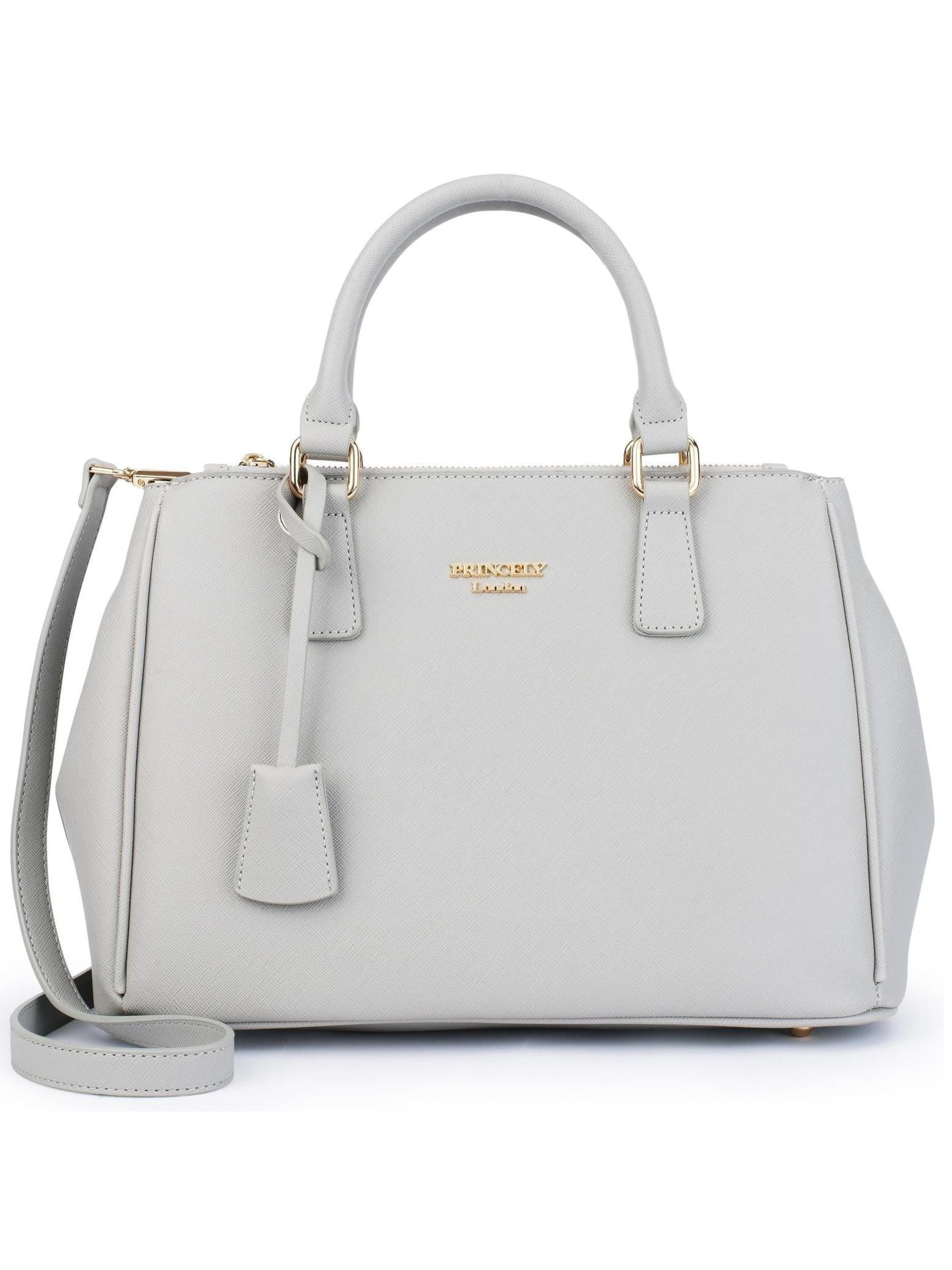 Princely London Handtasche 'Victoria'‌‌‌ in Grau: Vorderseite