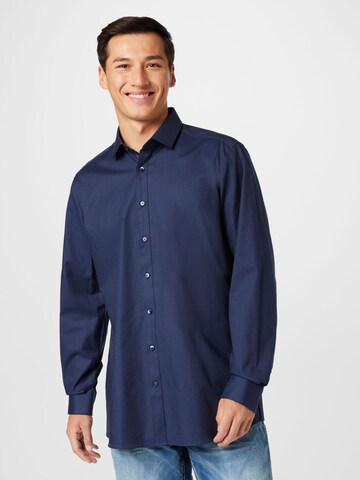 OLYMP Slim fit Button Up Shirt in Blue: front