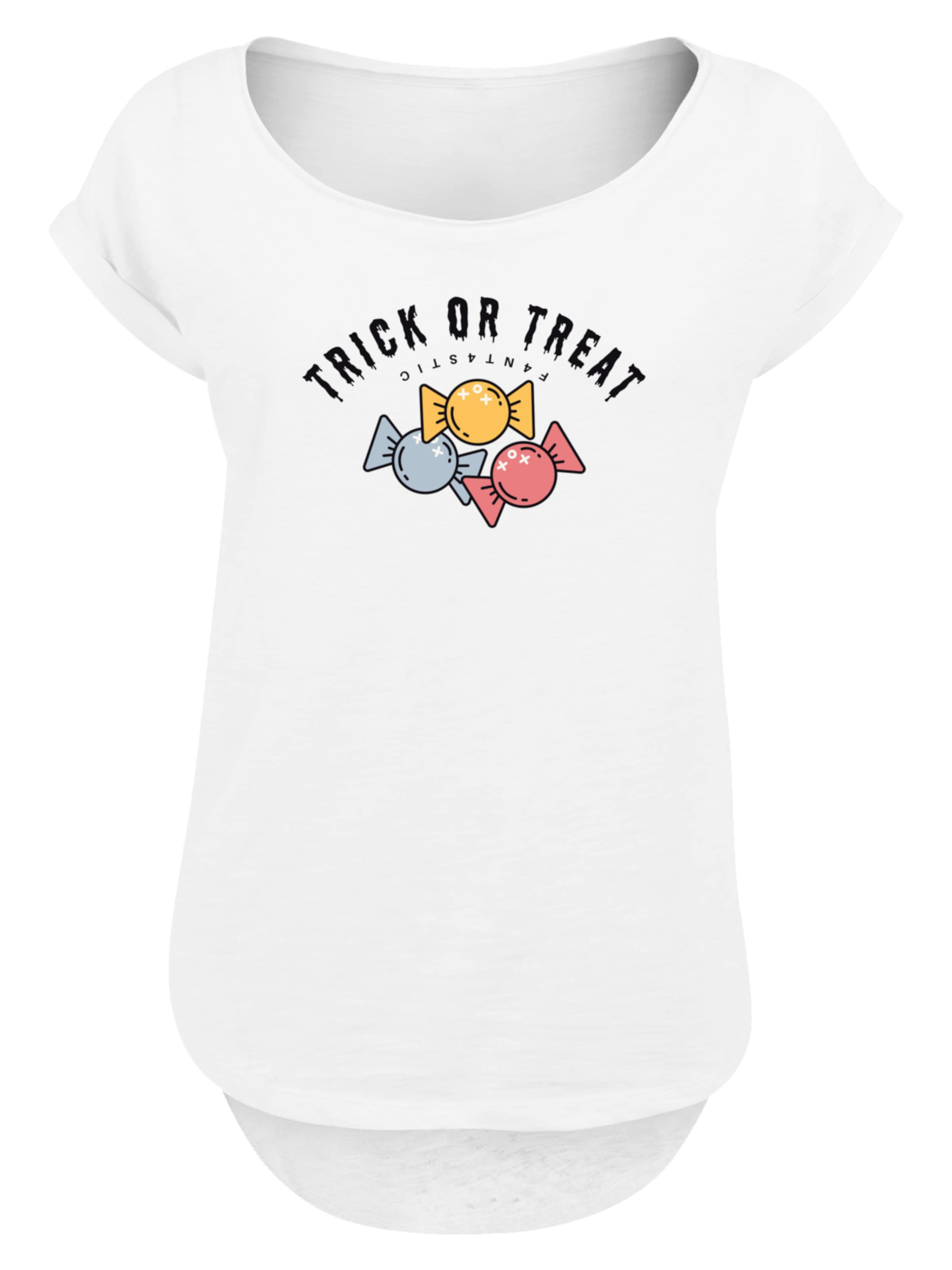 F4NT4STIC T-shirt 'Trick Or Treat Halloween' en mélange de couleurs / blanc, Vue avec produit
