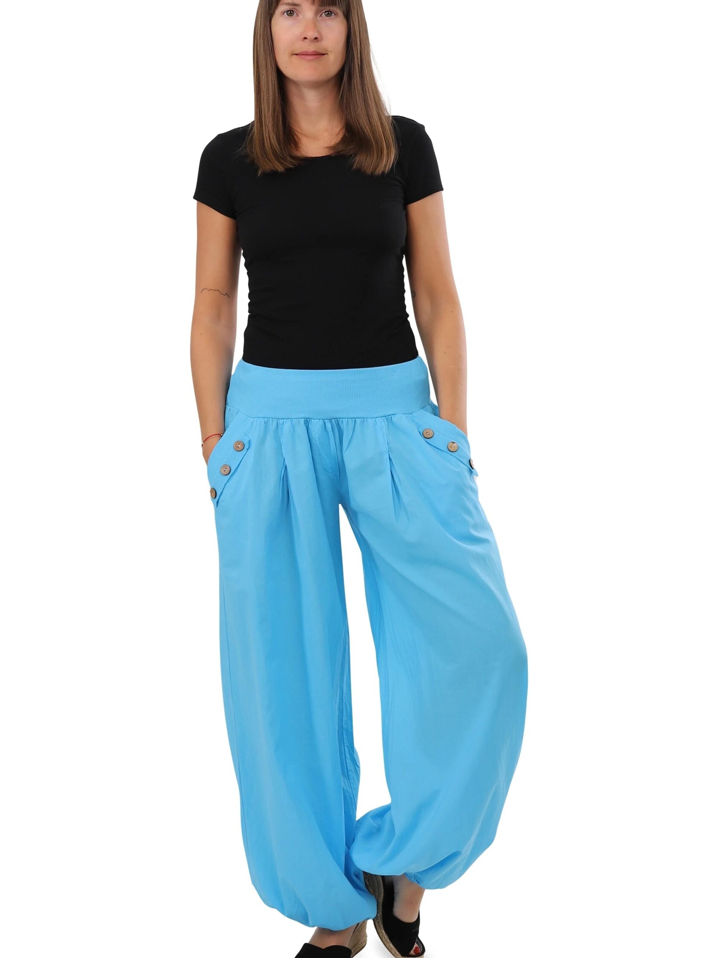 malito more than fashion Loose fit Harem Pants in Blue