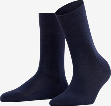 FALKE Socken 'Sensitive London' in Blau: Vorderseite