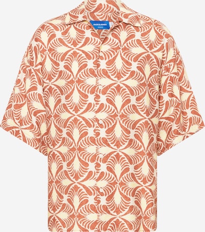 JACK & JONES Overhemd 'MARSHALL CASA' in de kleur Beige / Crème / Donkeroranje, Productweergave