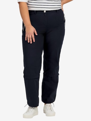 SHEEGO Regular Cargo Pants in Blue: front