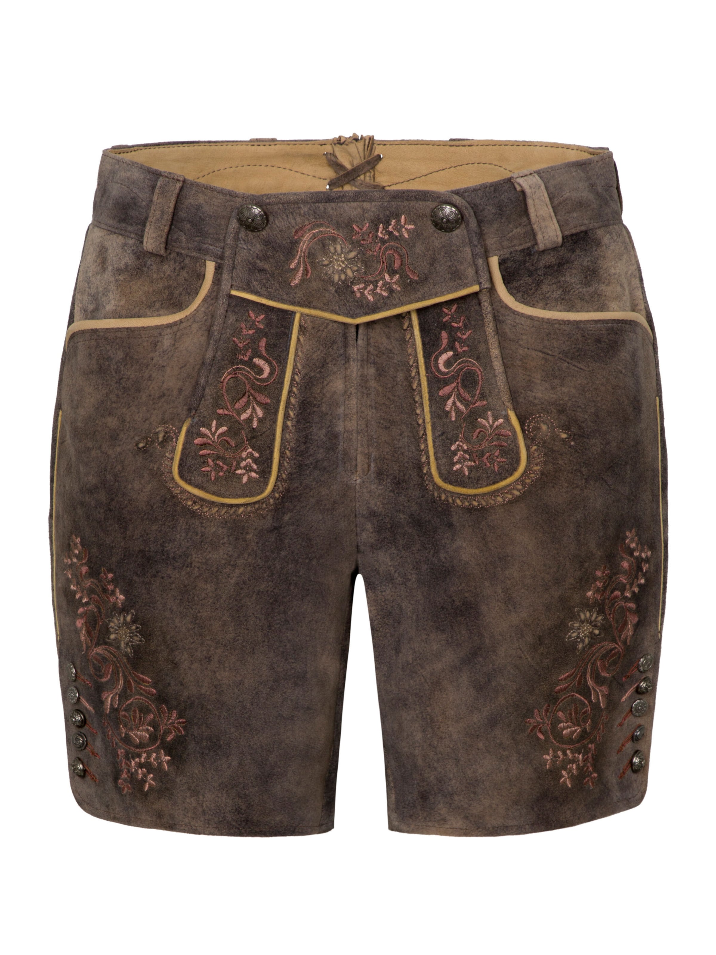 Loosefit Pantalon folklorique SPIETH & WENSKY en marron : devant