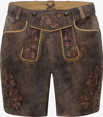 Loosefit Pantalon folklorique SPIETH & WENSKY en marron : devant
