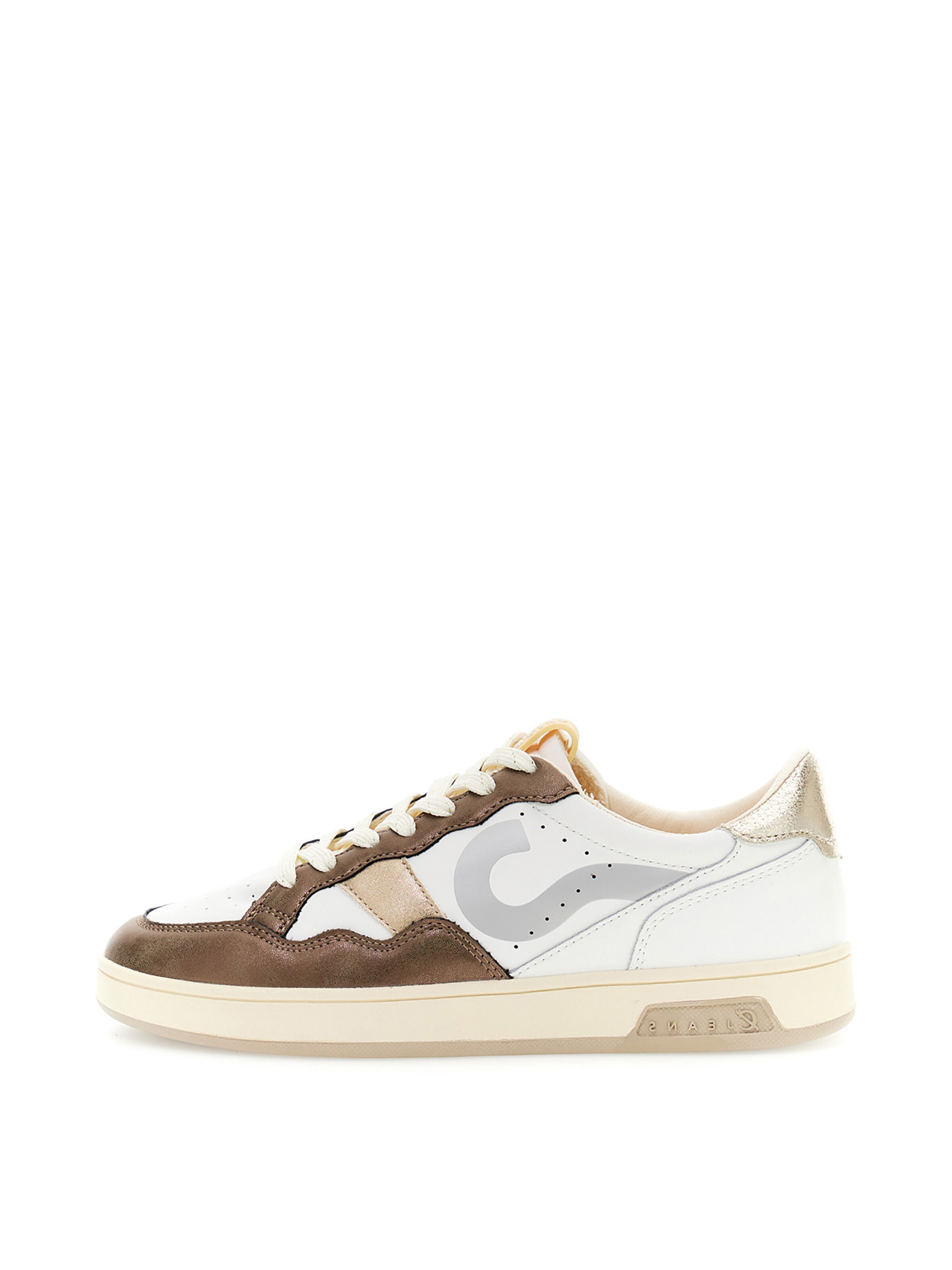 Baskets basses CAFè NOIR en blanc : devant