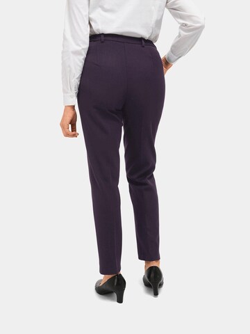 Regular Pantalon à plis Goldner en violet