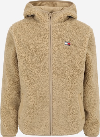 Veste en polaire Tommy Jeans en beige : devant