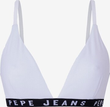 Pepe Jeans Triangle Bra in White: front