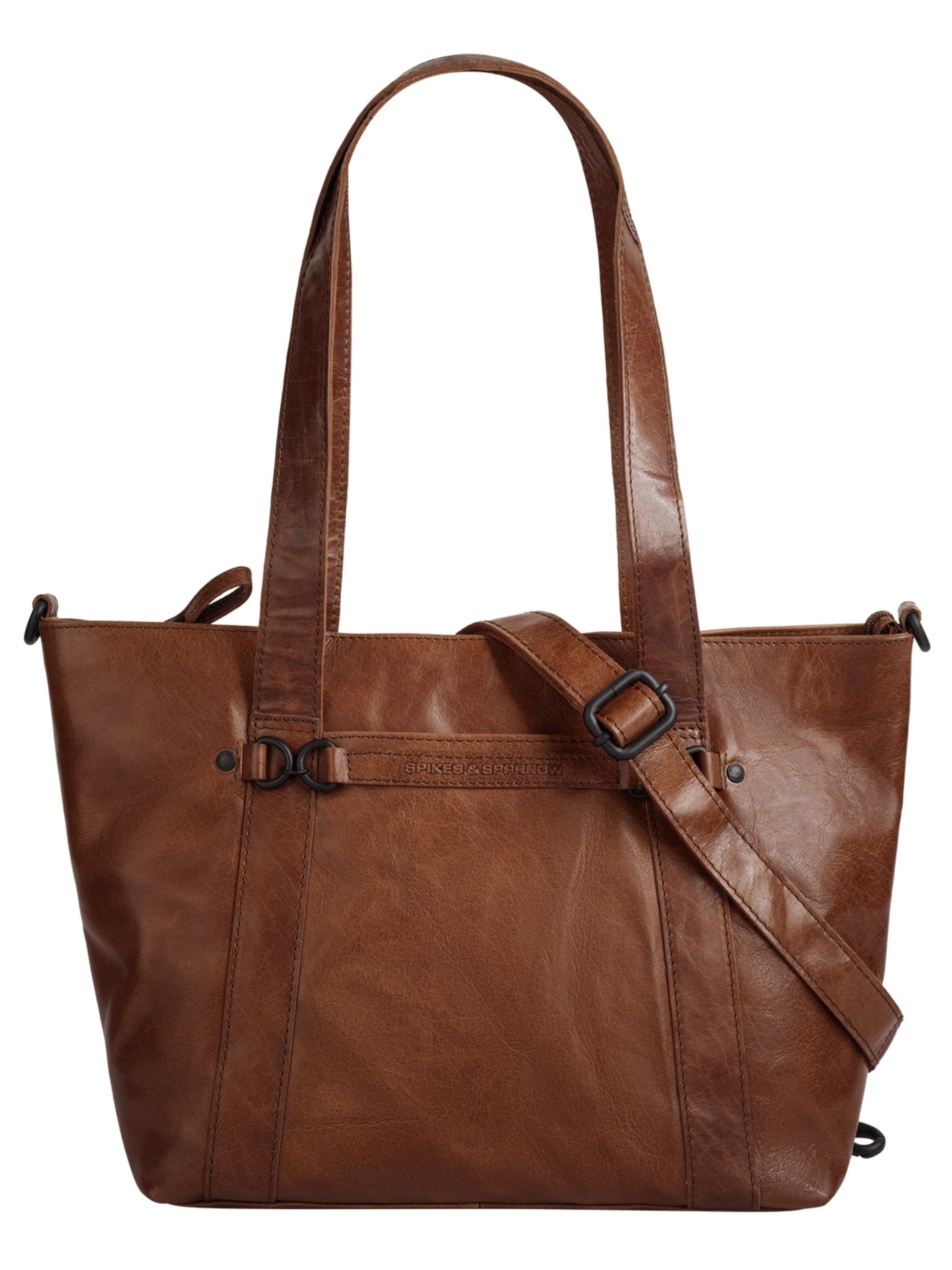 Cabas Spikes & Sparrow en marron : devant