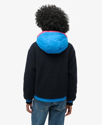 Superdry Fleece jas in Blauw