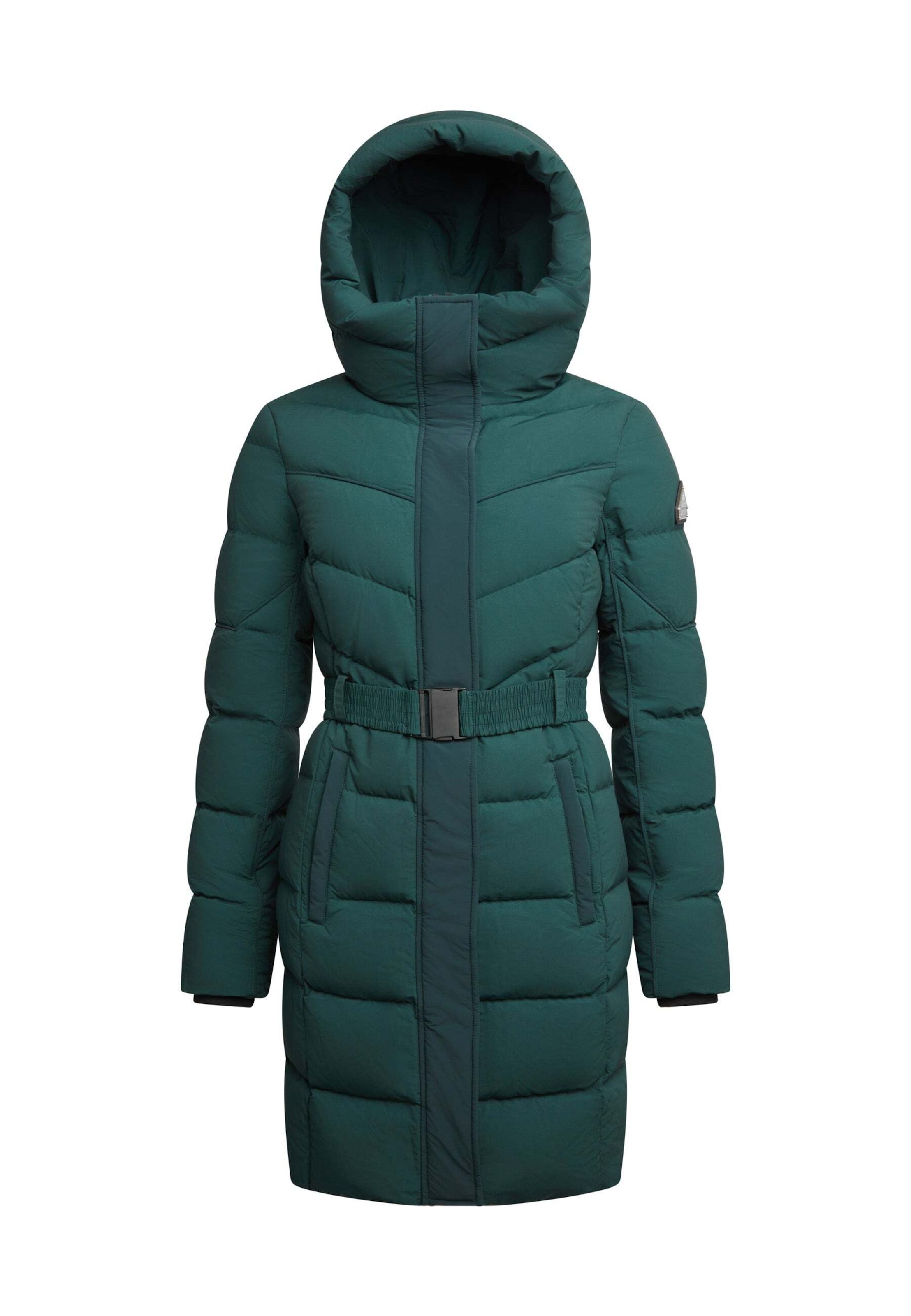 Veste outdoor ' Diamond Gürtel Daunenmantel Matt ' JACK1T en vert : devant