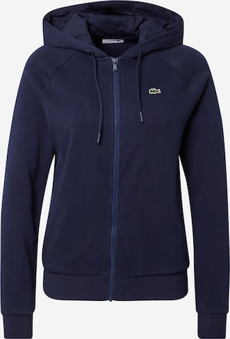 LACOSTE Zip-Up Hoodie in Blue: front