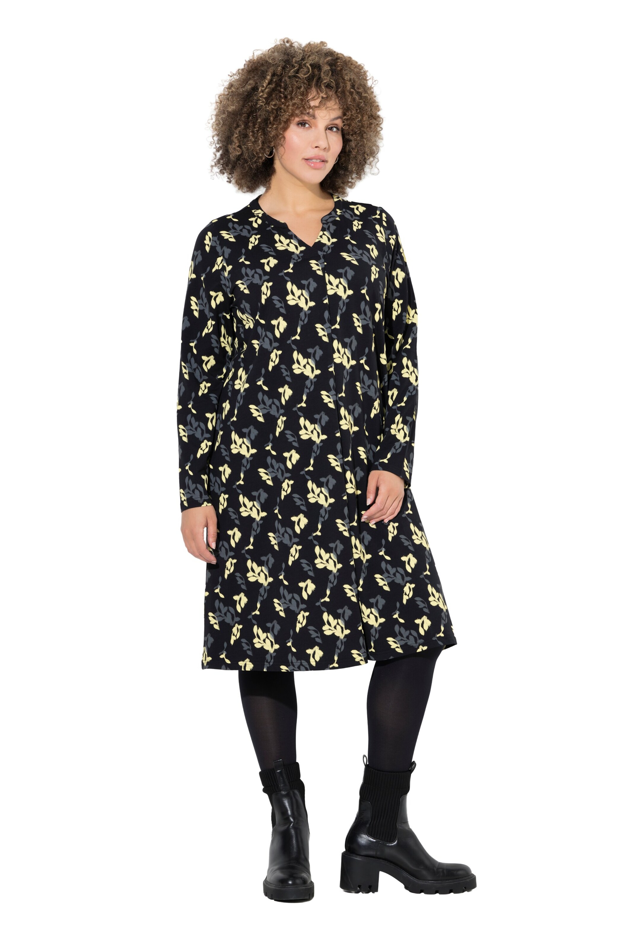 Ulla Popken Kleid in Schwarz: Vorderseite