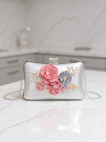 Tomshop24-7 Clutch 'Floris II'‌‌‌‌‌‌‌ in Silber