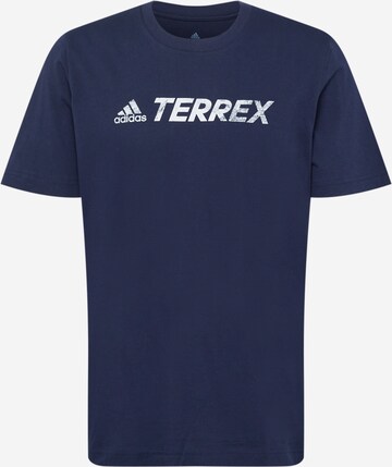 ADIDAS TERREX Funktionsshirt 'Classic Logo' in Blau: predná strana