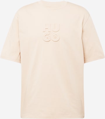 HUGO Red Bluser & t-shirts 'Dleek' i beige: forside