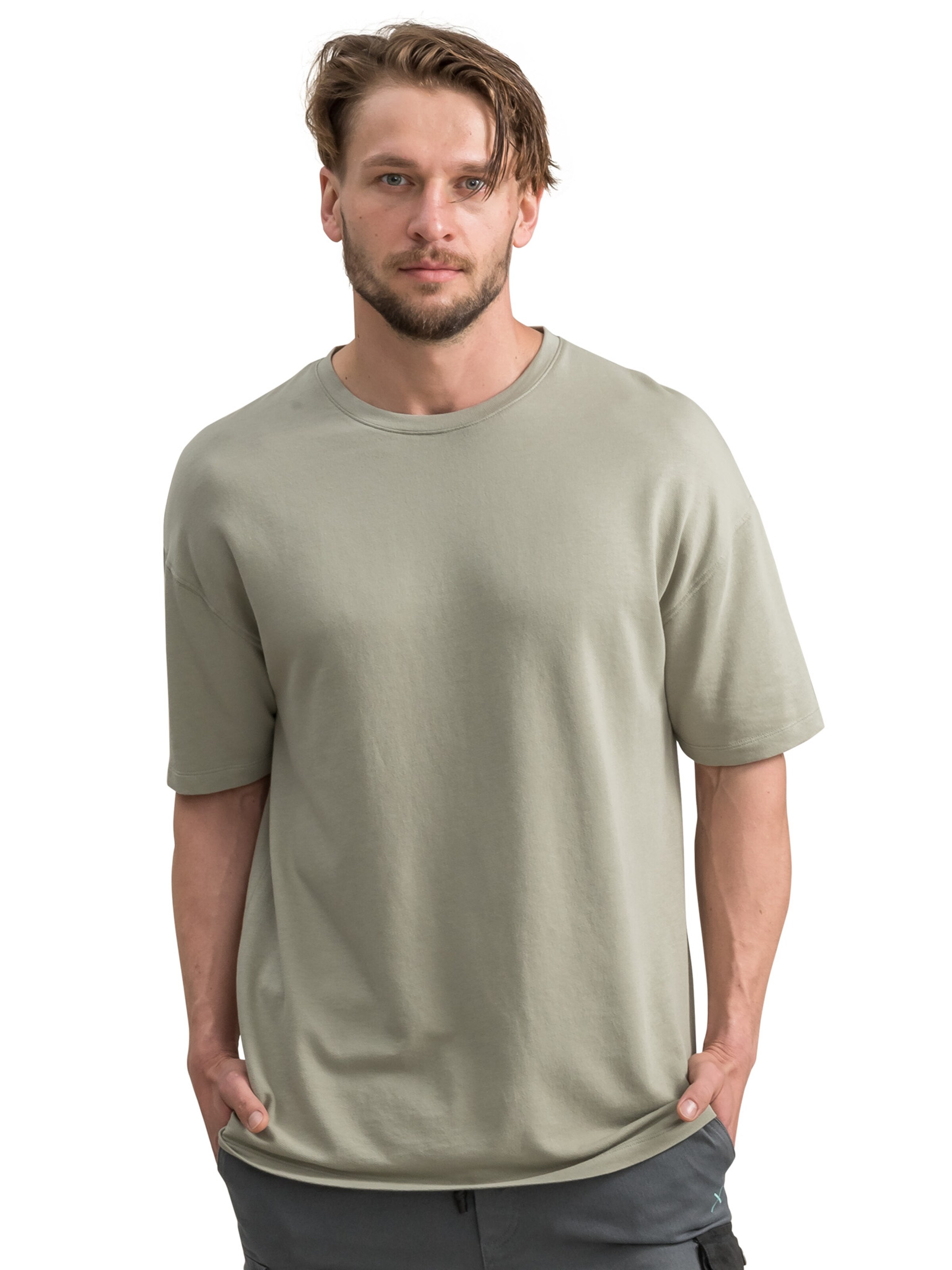 Kaft Shirt 'Raven' in Grijs: voorkant