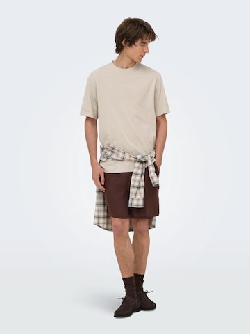 Only & Sons - Regular Calças 'ONSLaurence' em castanho