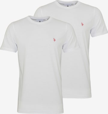 T-Shirt U.S. POLO ASSN. en blanc : devant