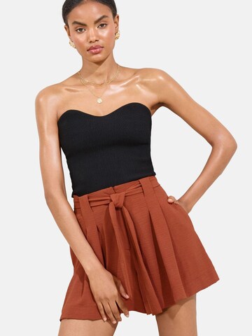 Lipsy Wide Leg Shorts in Orange: Vorderseite