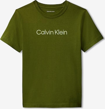 Calvin Klein Jeans - Camiseta en verde: frente