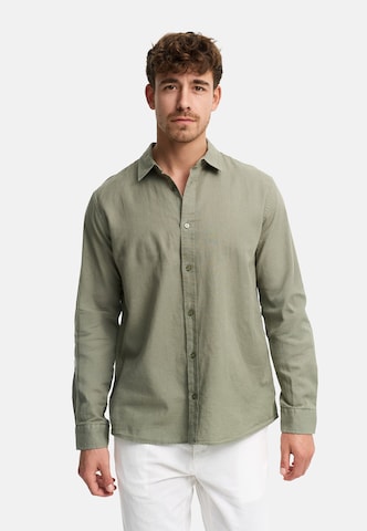 INDICODE JEANS Regular Fit Hemd ' Ceppo ' in Grün: Vorderseite