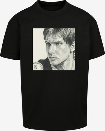 F4NT4STIC T-Shirt 'Star Wars Han Solo Drawing' in Schwarz: Vorderseite