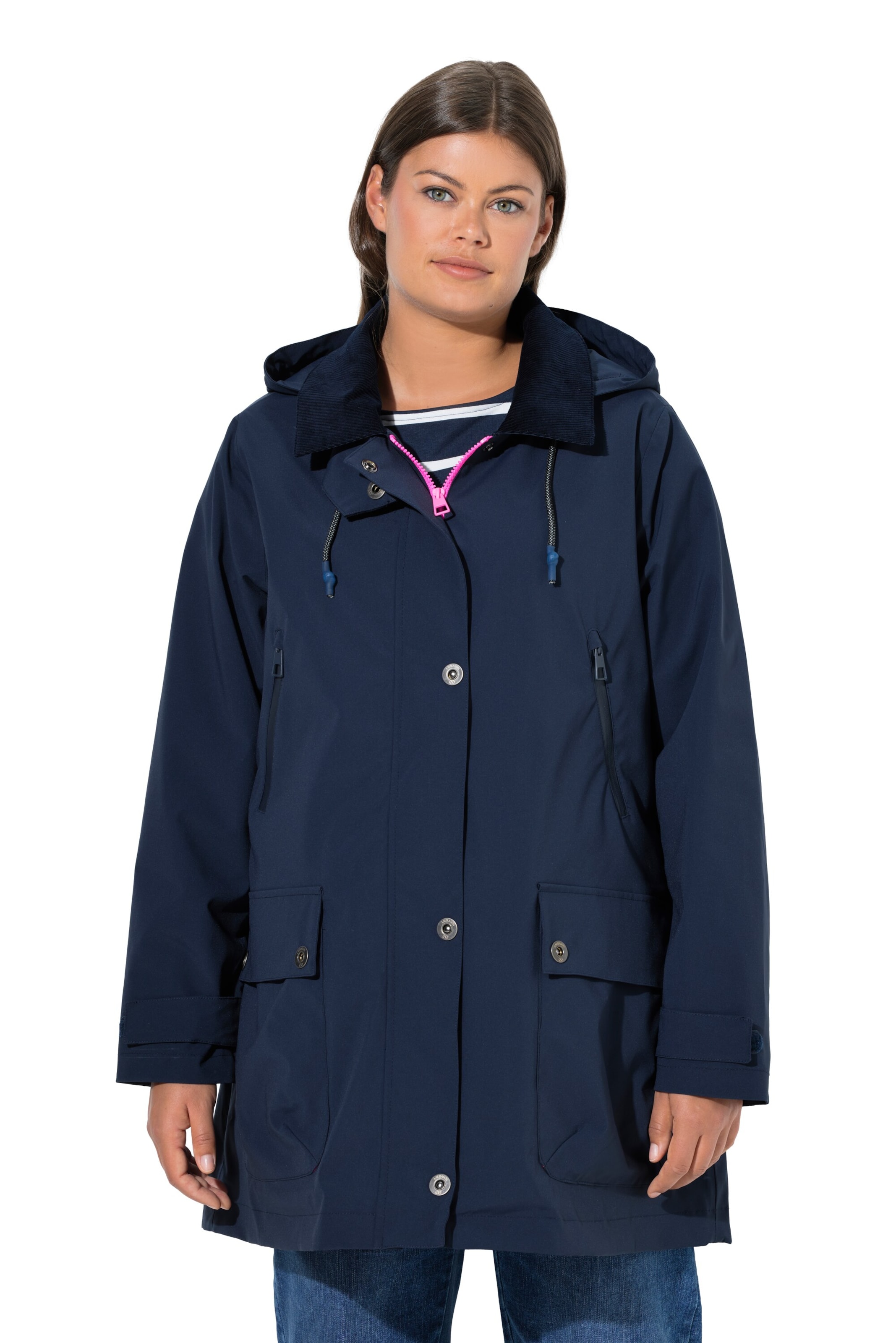 LAURASØN Weatherproof jacket in Blue: front