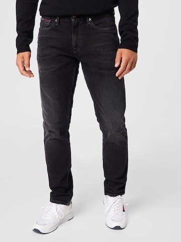 Tommy Jeans Slimfit Jeans 'Scanton' i svart: framsida