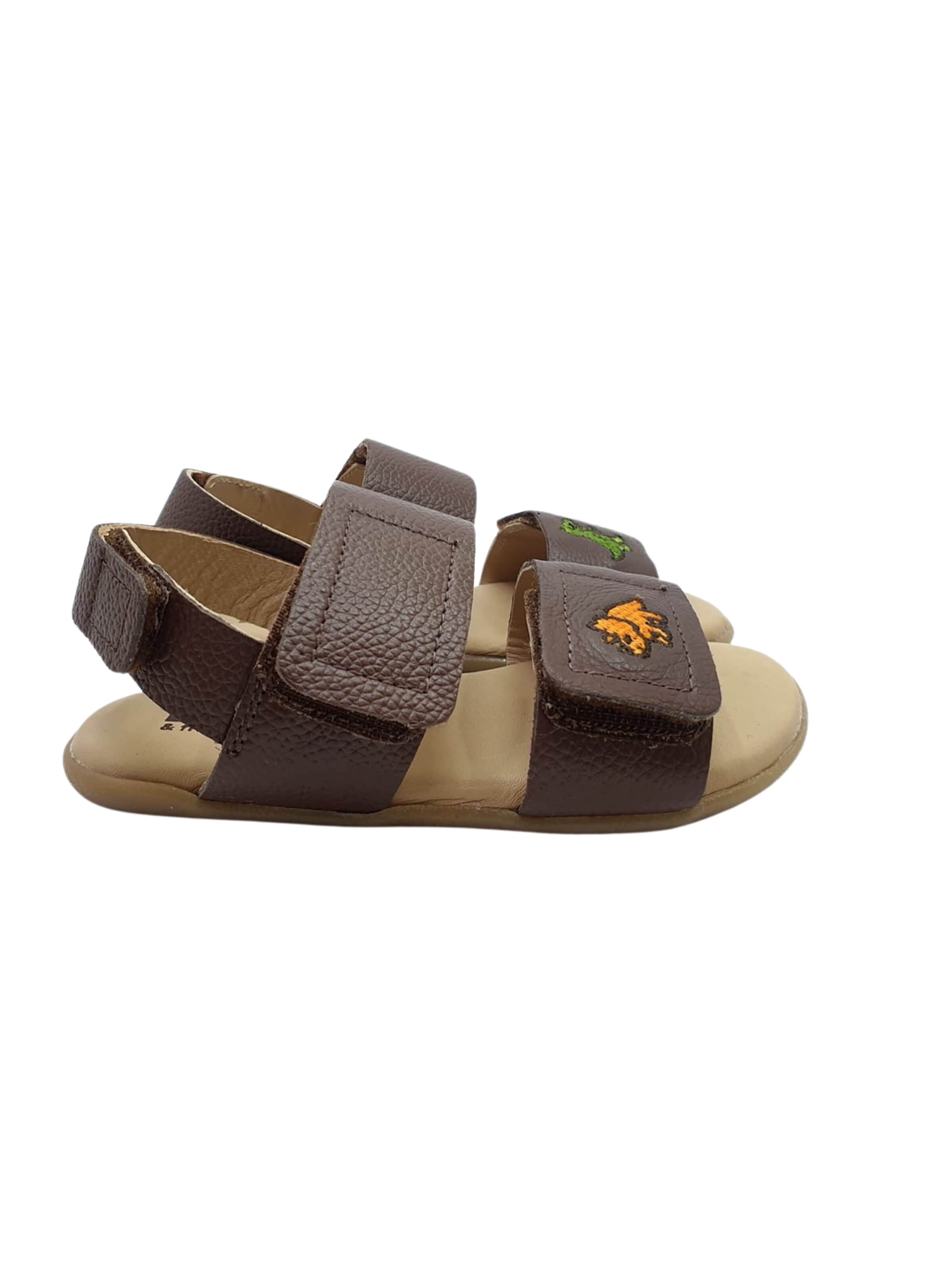 LIO&Friends Sandal 'LIO&friends - Kindersandale - Jungen - Barfußsandale - braun' i brun