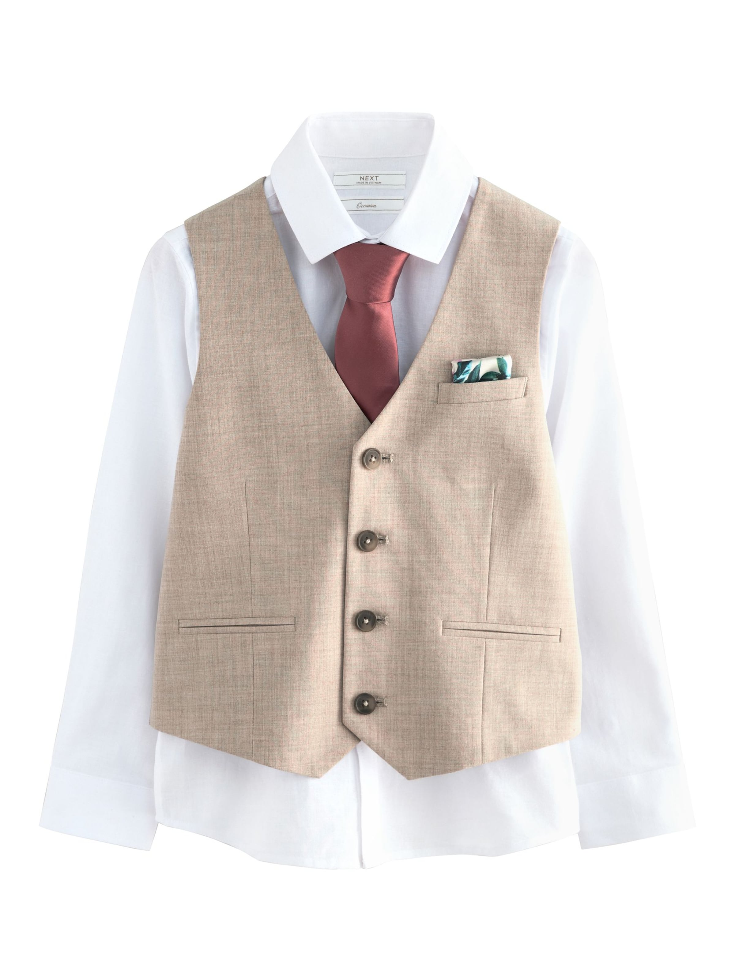 Next Regular fit Риза в бяло: отпред