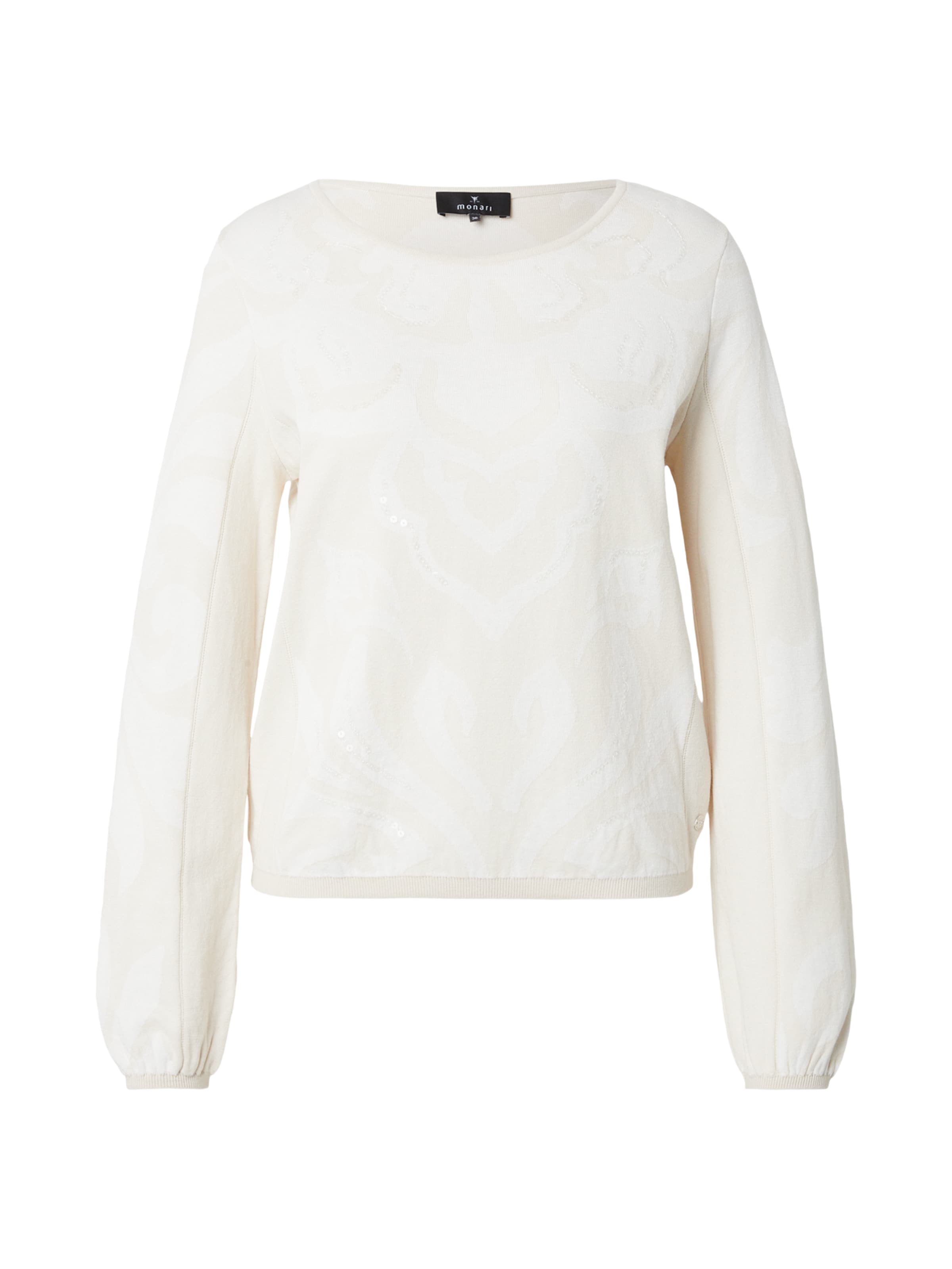 monari Pull-over en taupe / blanc, Vue avec produit