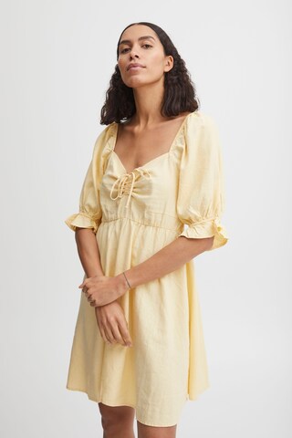 b.young - Vestido de verano 'Falakka' en amarillo: frente