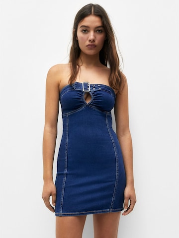 Pull&Bear Jurk in Blauw: voorkant